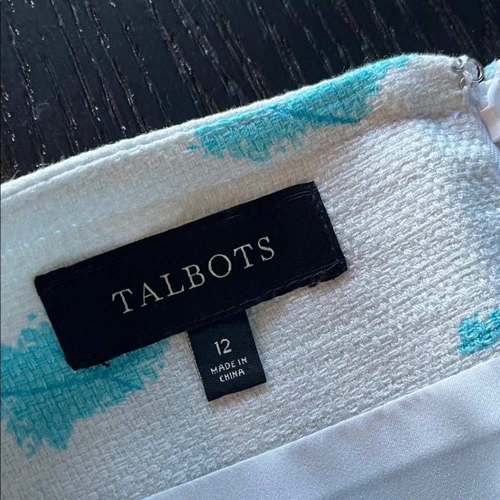 Talbots Vibrant Venice Italy Mini Skirt - Blue and Black‎ Size 12 - Picture 10 of 15